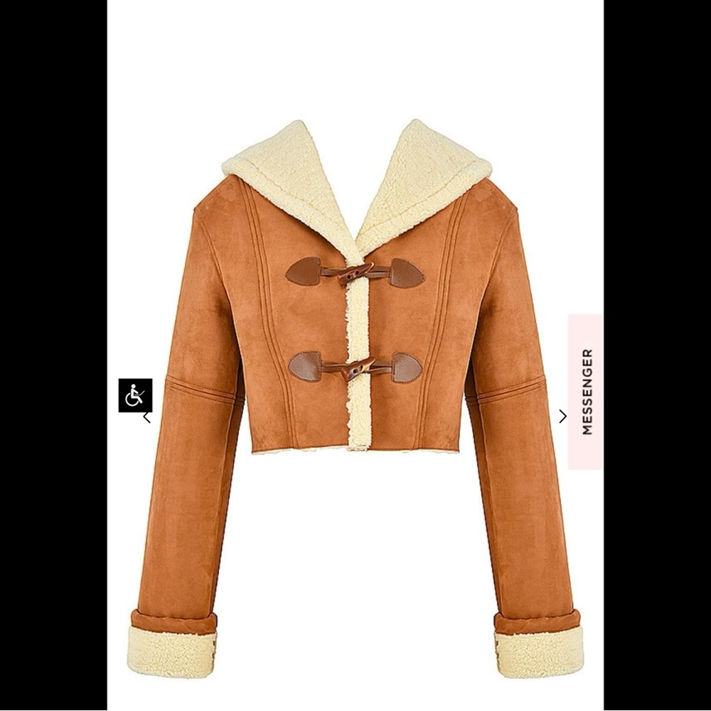 House of CB Caramel Vegan Shearling Jacket